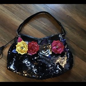 Sharif Flower Sequin Handbag